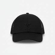 Gorra de béisbol Louis Vuitton Mesh Monogram negra (usada)