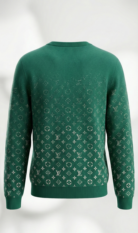 Rare Louis Vuitton "Money Green" Monogram Sweatshirt "Unworn"