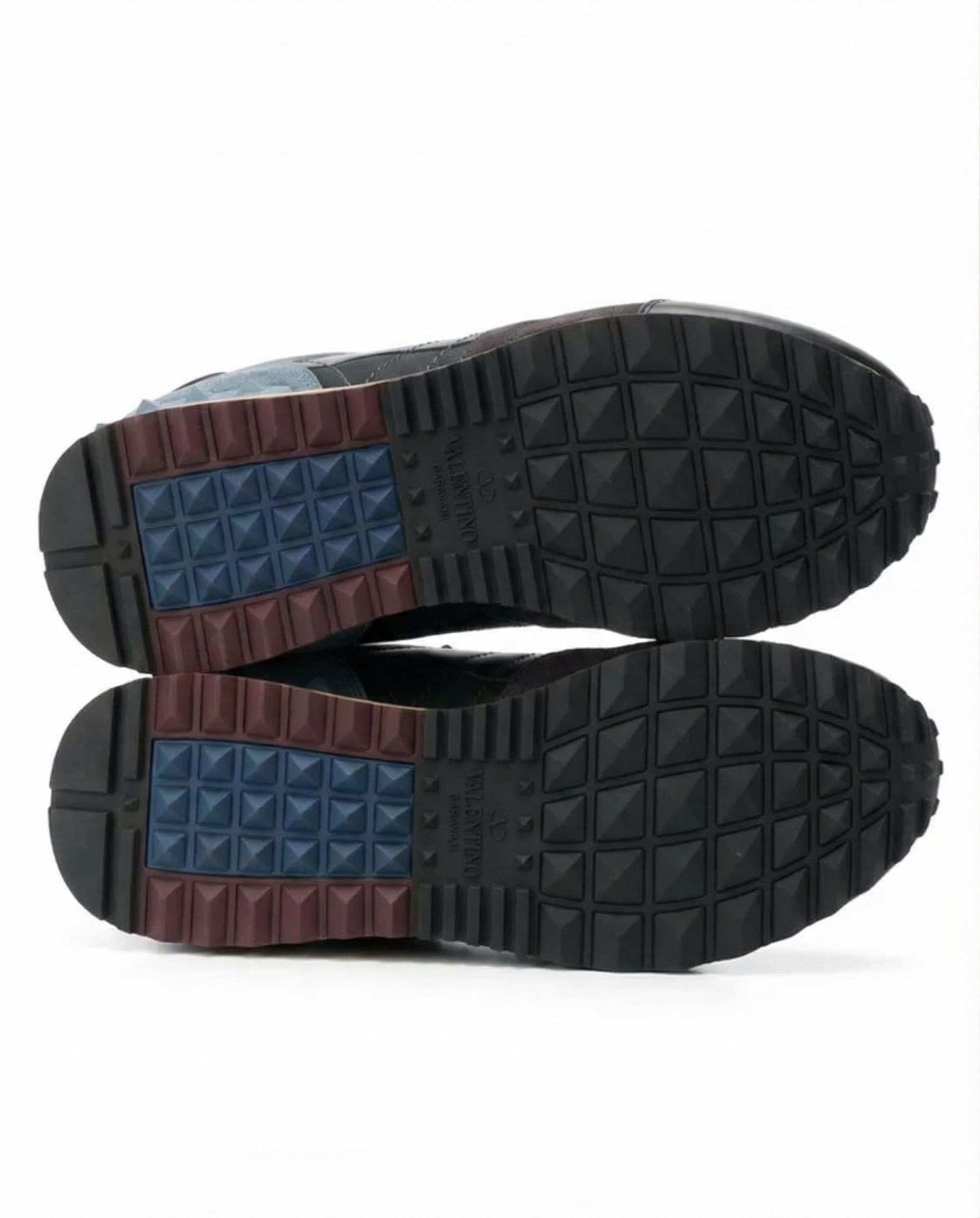 Valentino Garavani Rockrunner Navy/Burgundy Sneakers (Pre-Loved)