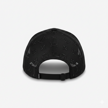 Gorra de béisbol Louis Vuitton Mesh Monogram negra (usada)