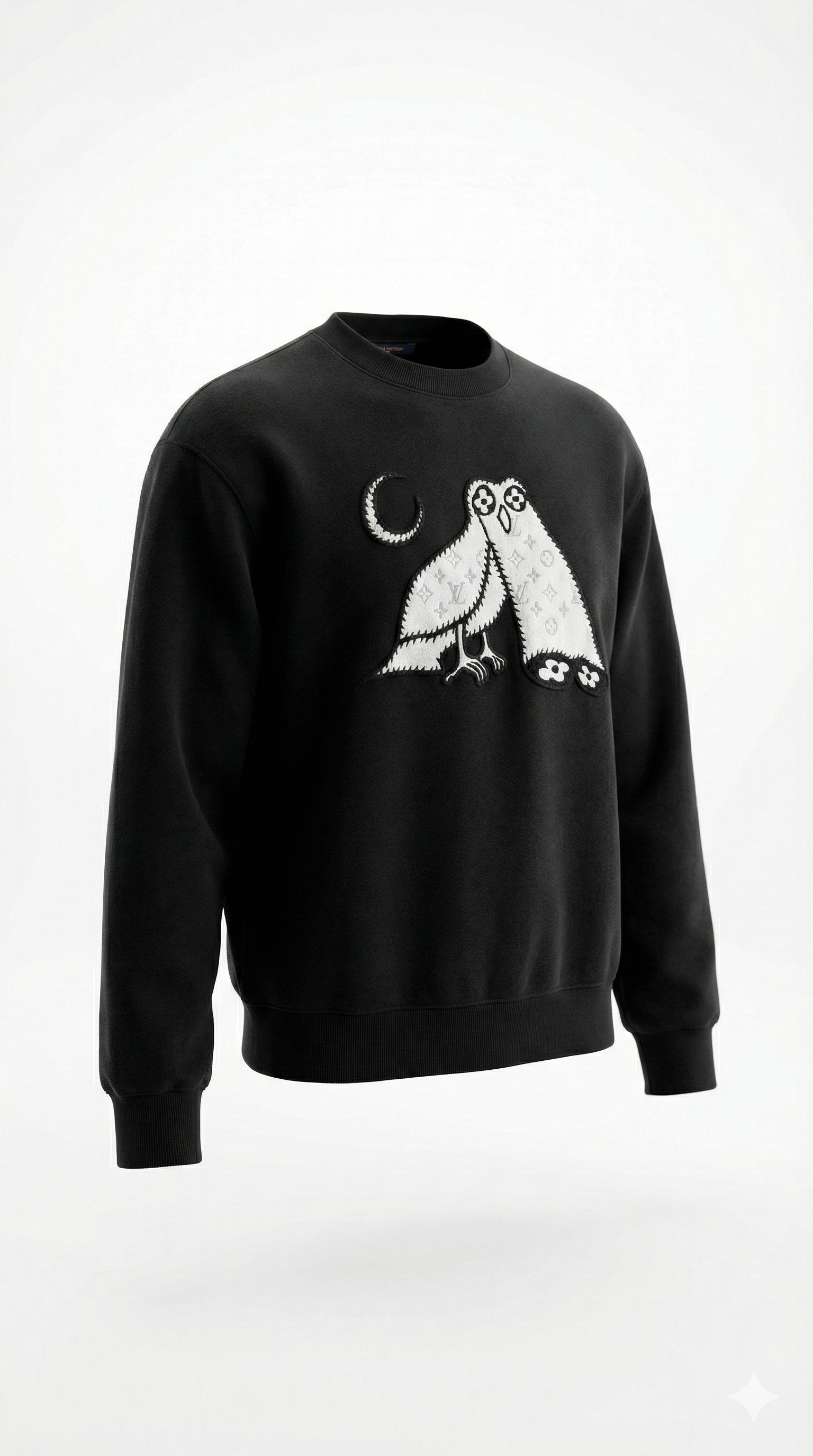 Rare Louis Vuitton Black Owl Logo Sweatshirt 