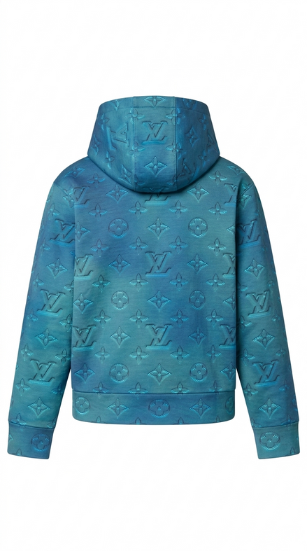 Louis Vuitton 2054 Monogram 3D Blue Hoodie "Unworn"
