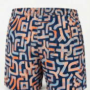 Marcelo Burlon Geometric Brushstroke Swim Shorts 