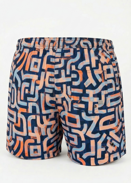 Marcelo Burlon Geometric Brushstroke Swim Shorts "Unworn"