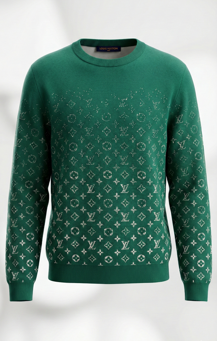 Rare Louis Vuitton "Money Green" Monogram Sweatshirt "Unworn"