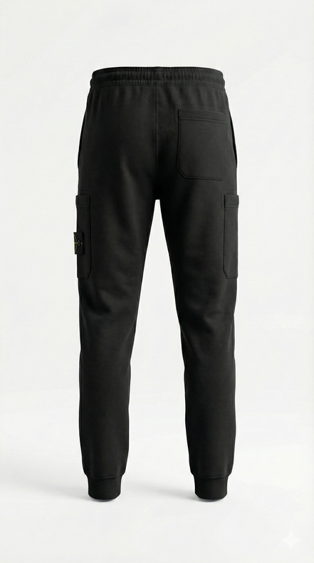 Black Stone Island Zip Hoodie & Joggers Set (Pre-Loved)