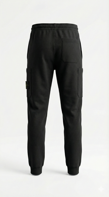 Black Stone Island Zip Hoodie & Joggers Set (Pre-Loved)