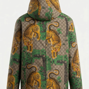 Gucci Tiger Print GG Supreme Windbreaker 