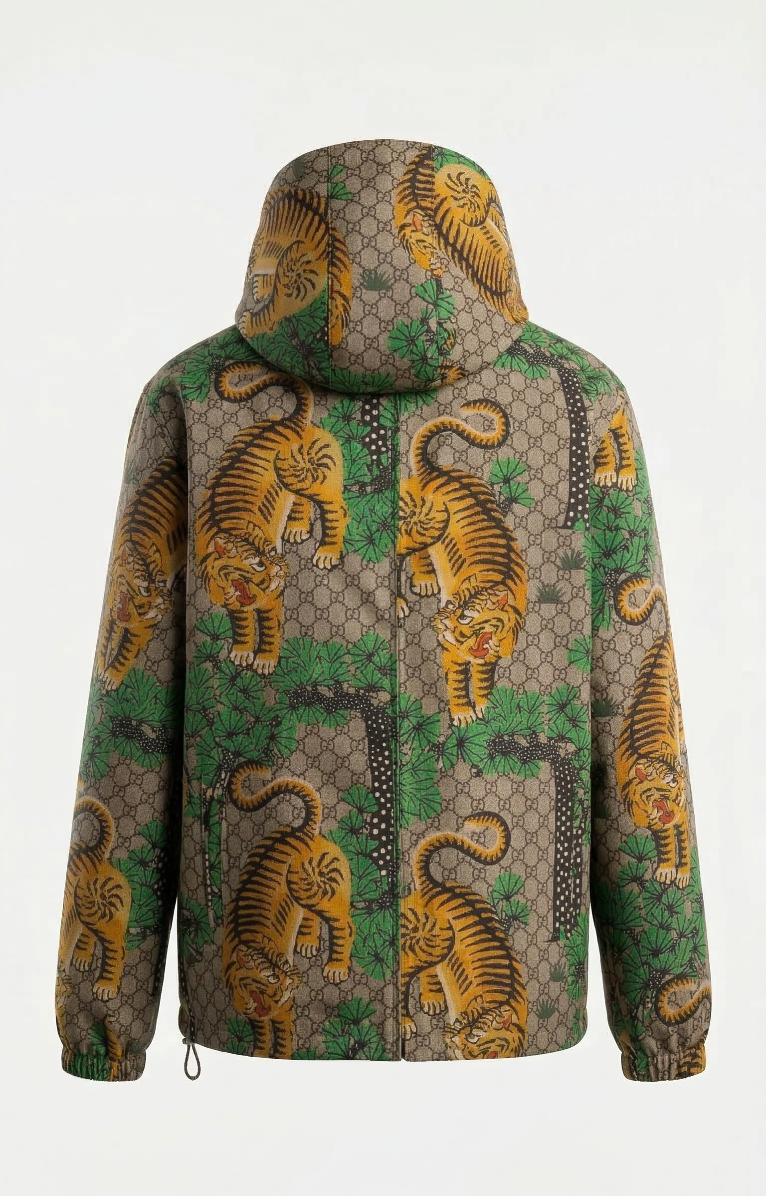 Gucci Tiger Print GG Supreme Windbreaker 