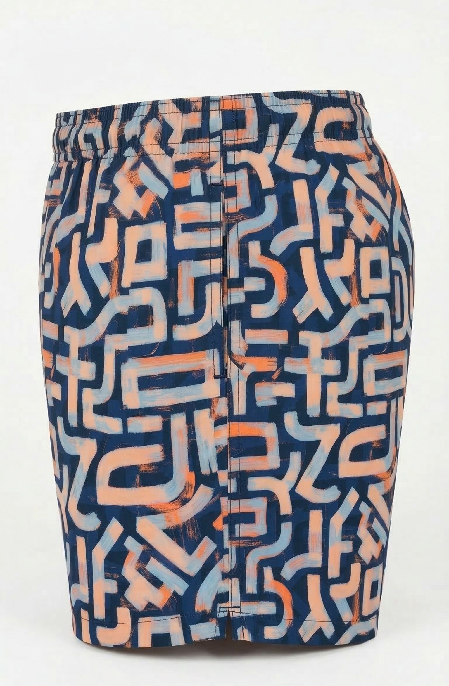 Marcelo Burlon Geometric Brushstroke Swim Shorts 