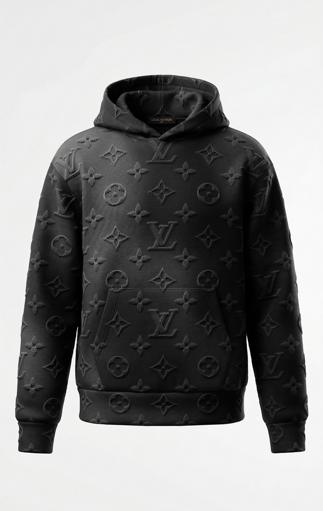 Louis Vuitton 2054 Black 3D Monogram Hoodie "Unworn"