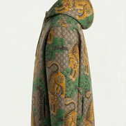 Gucci Tiger Print GG Supreme Windbreaker 