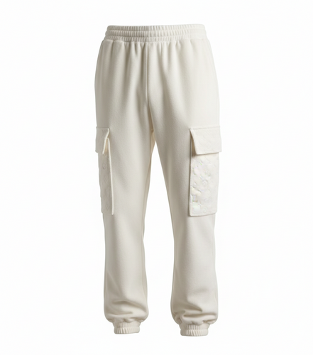 Rare Louis Vuitton White Cotton Cargo Joggers Fits (Pre-Loved)