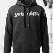Louis Vuitton Graphic Logo Hoodie Dark Grey 