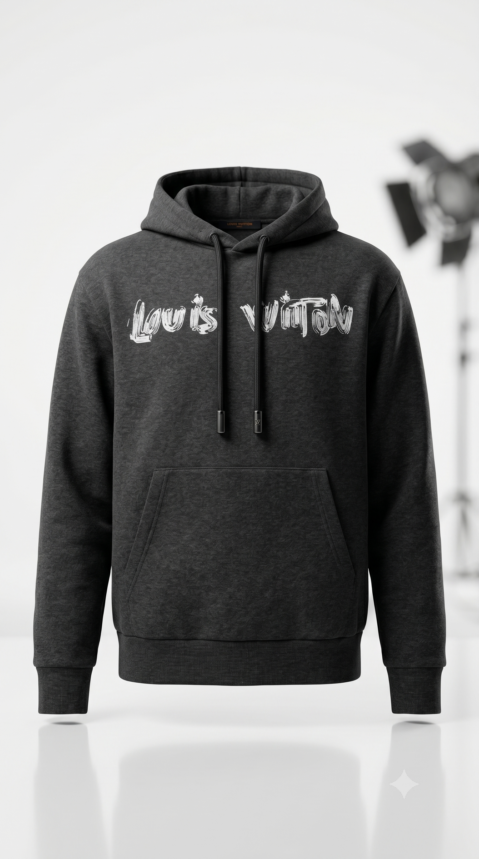Louis Vuitton Graphic Logo Hoodie Dark Grey 