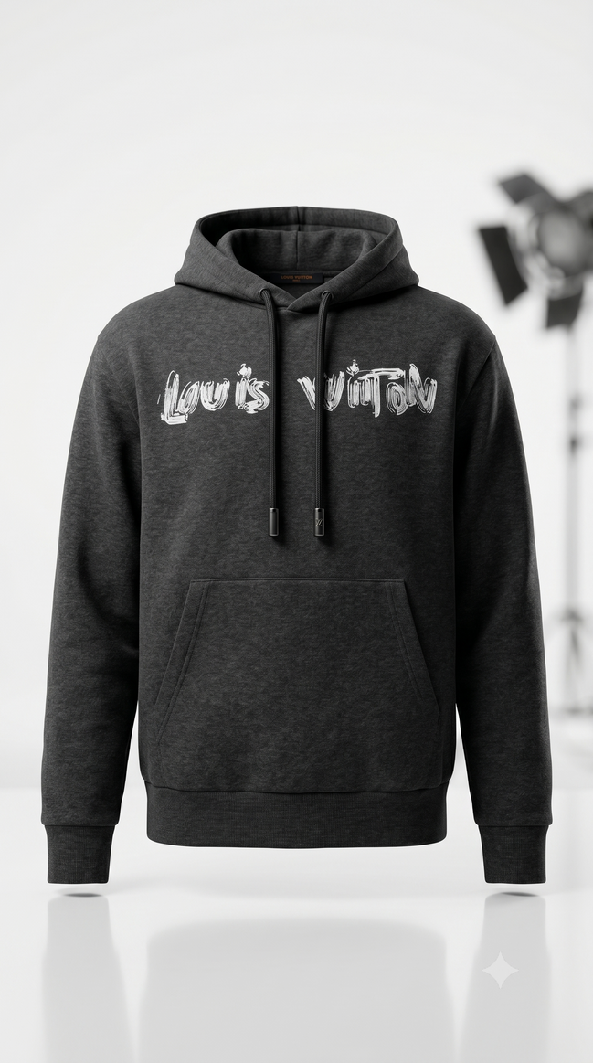 Louis Vuitton Graphic Logo Hoodie Dark Grey "Unworn"