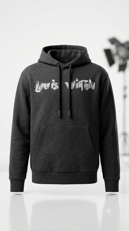 Louis Vuitton Graphic Logo Hoodie Dark Grey "Unworn"