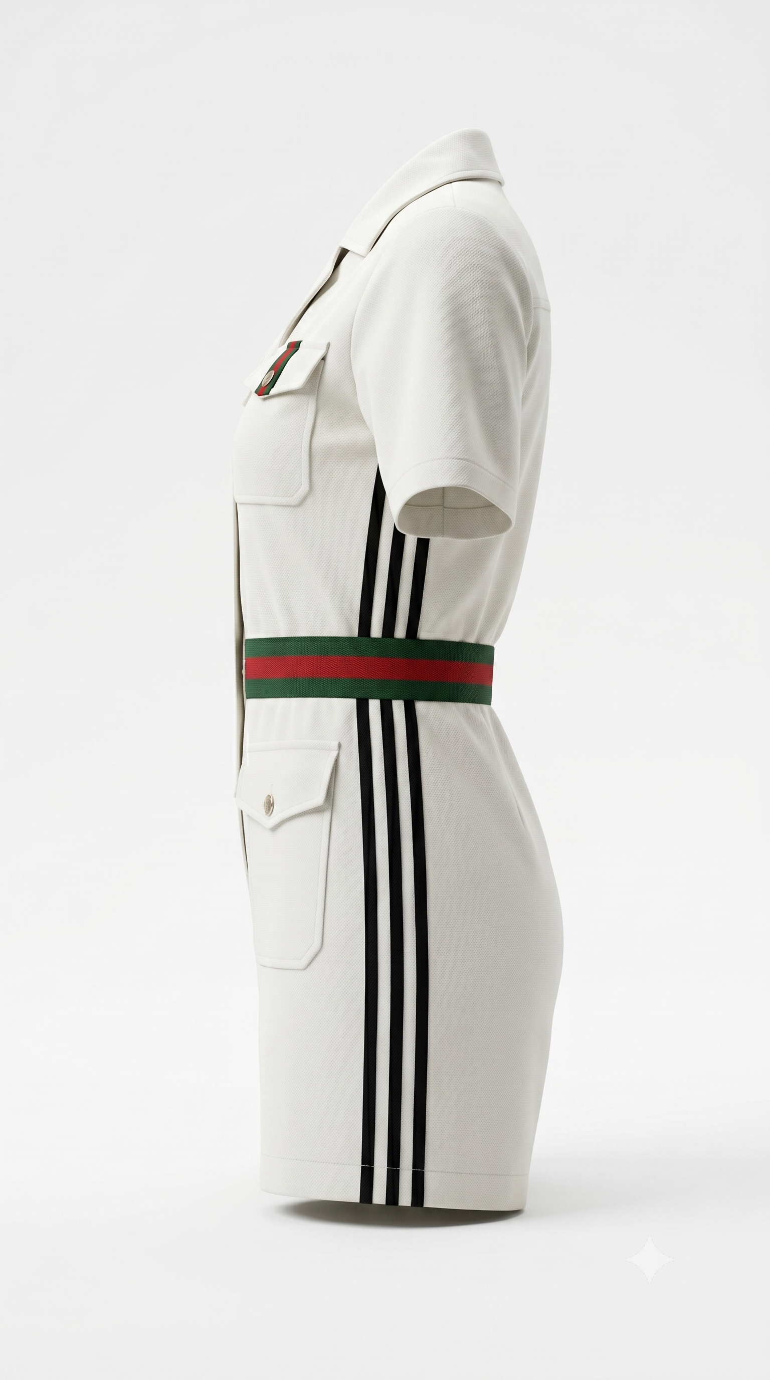 Gucci x adidas Short Jumpsuit White 