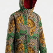 Gucci Tiger Print GG Supreme Windbreaker 