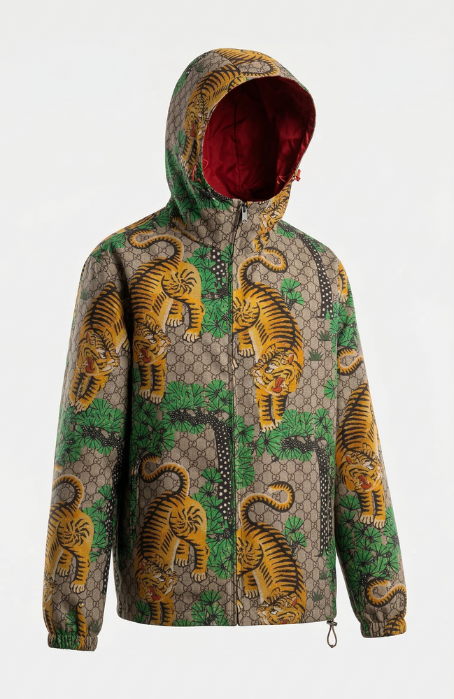 Gucci Tiger Print GG Supreme Windbreaker "Unworn"
