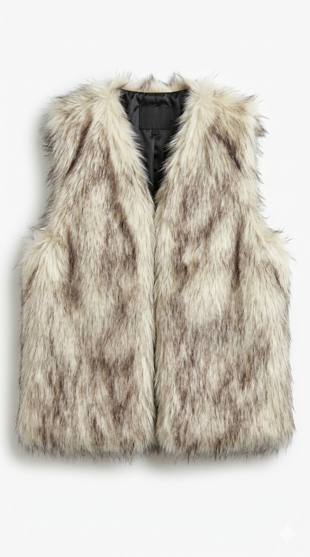 Gucci Multi-Tonal Faux Fur Gilet (Pre-Loved)
