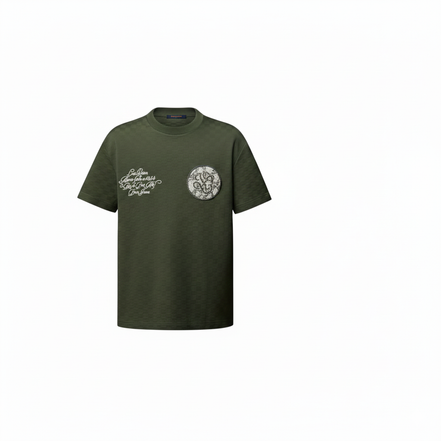 Rare Khaki Louis Vuitton Embroidered T-Shirt “Never Owned”