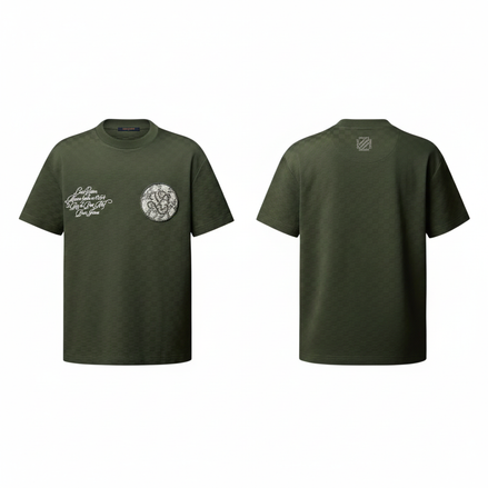 Rare Khaki Louis Vuitton Embroidered T-Shirt “Never Owned”