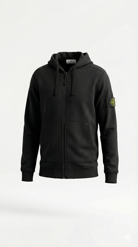 Black Stone Island Zip Hoodie & Joggers Set (Pre-Loved)