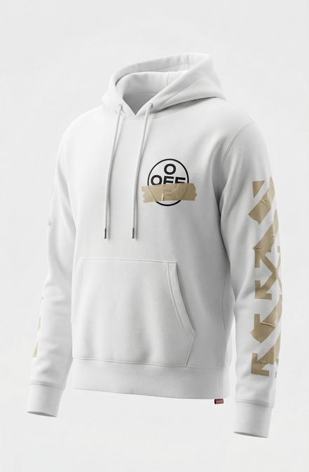 Off-White Tape Logo White Cotton Tracksuit Set (Pre-Loved)