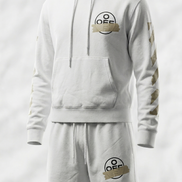 Off-White Tape Logo White Cotton Tracksuit Set (Pre-Loved)