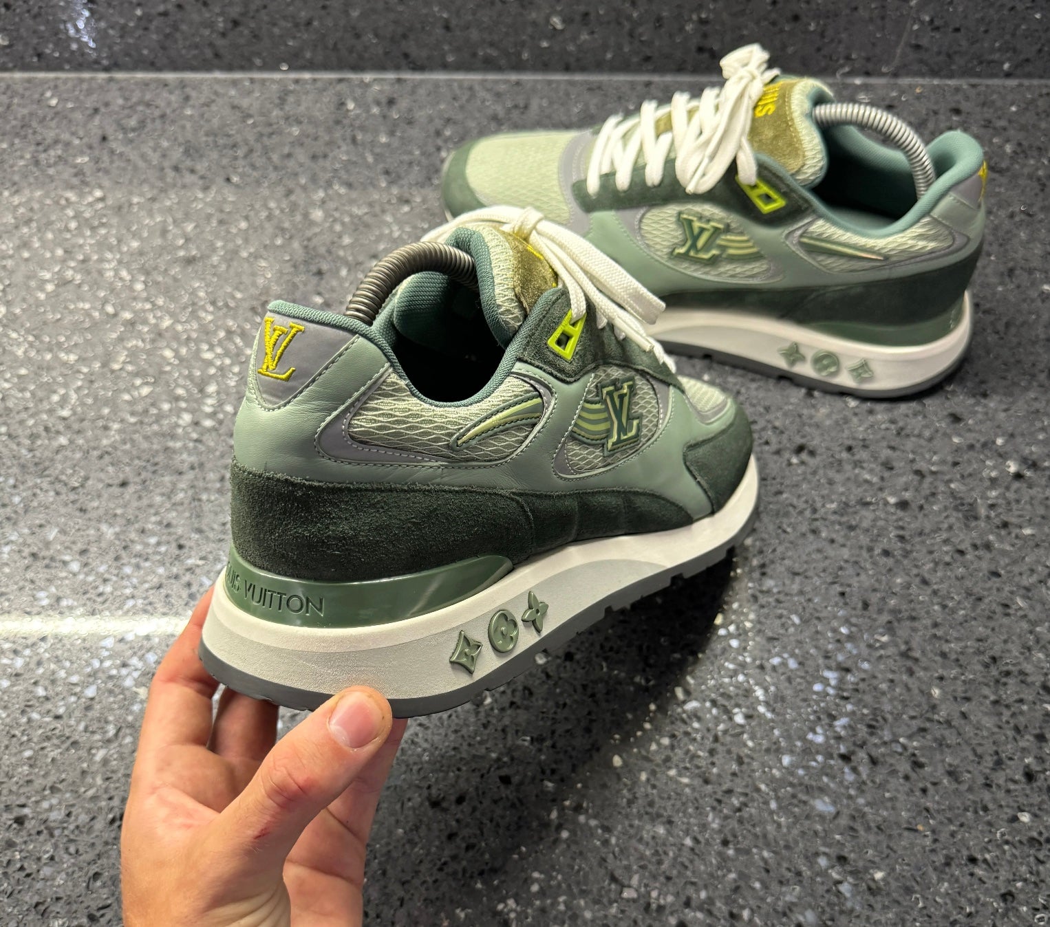 Louis Vuitton Run Away Trainer Green Size 7 