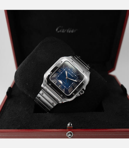 Cartier Santos Large Blue Dial –  WSSA0071 (2025) "Never Owned"