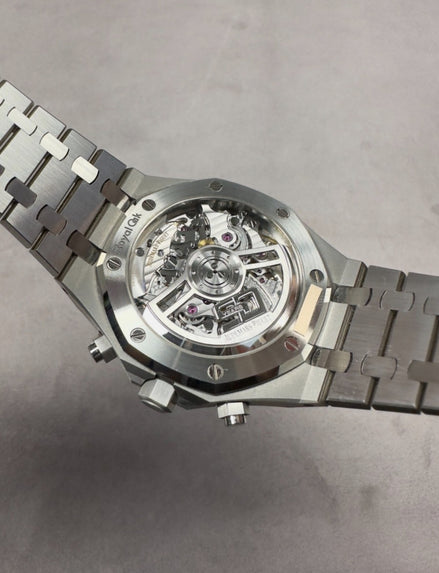 The Audemars Piguet Royal Oak 26240ST 50th Anniversary edition in white "Never Owned"
