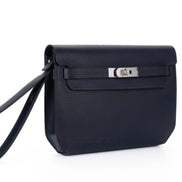 Hermès Kelly Dépêche 25 in Blue Marine and Blue Nuit 