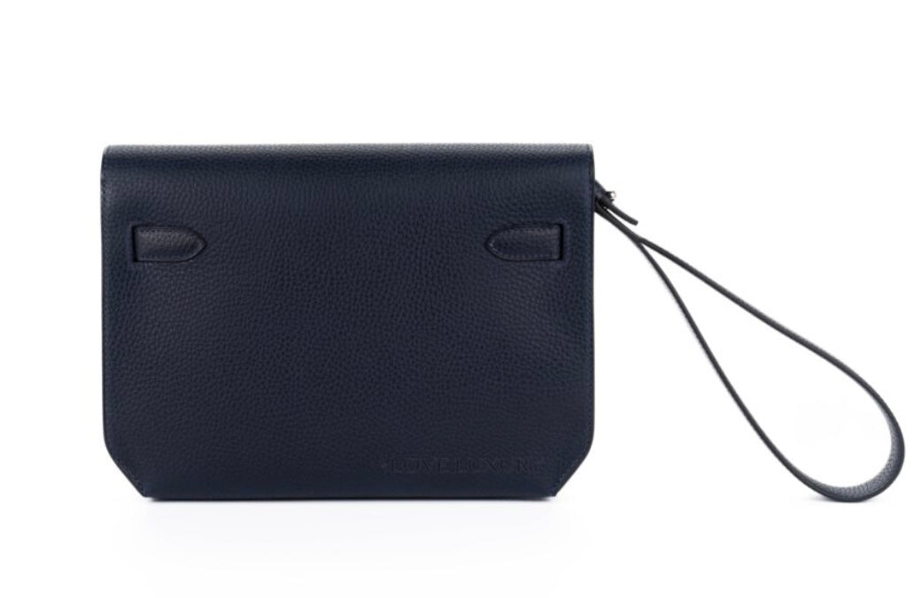 Hermès Kelly Dépêche 25 in Blue Marine and Blue Nuit 