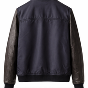 Prada Re-Nylon & Nappa Leather Mixed Media Bomber Jacket (Pre-Loved)
