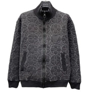 Louis Vuitton Zip-Through Flower Grey Size M 