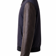 Prada Re-Nylon & Nappa Leather Mixed Media Bomber Jacket (Pre-Loved)