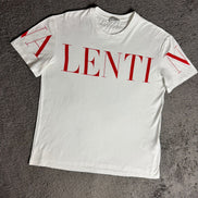 Valentino Logo Print T-Shirt in striking red