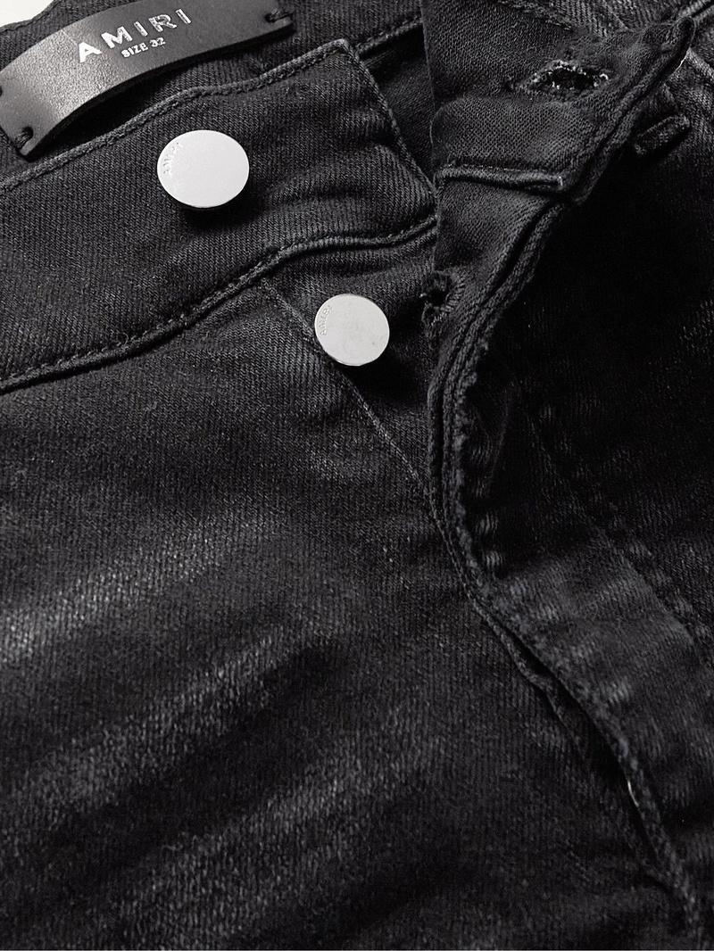 Amiri Faded Black Sequin Jeans 