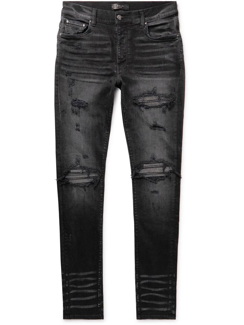 Amiri Faded Black Sequin Jeans 