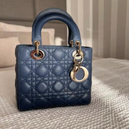 Dior ABC Hand Bag Black & Blue 