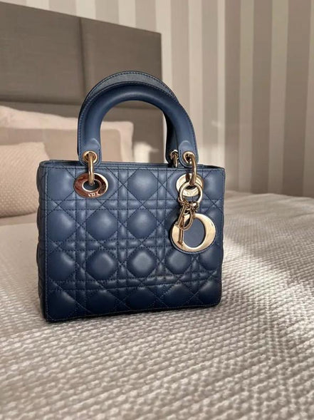 Dior ABC Hand Bag Black & Blue "Never Owned"