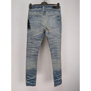 Amiri Vintage Indigo Black Sequin Thrasher Jeans 