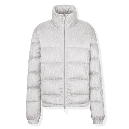 Dior Silver Oblique Puffer Jacket Size 54 "Pre-Loved"