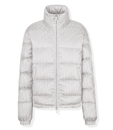 Dior Silver Oblique Puffer Jacket Size 54 "Pre-Loved"