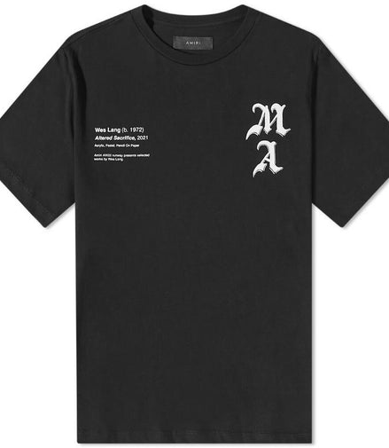 Amiri Wes Lang Black & White Skull T-Shirt "Never Owned"