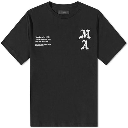 Amiri Wes Lang Black & White Skull T-Shirt "Never Owned"