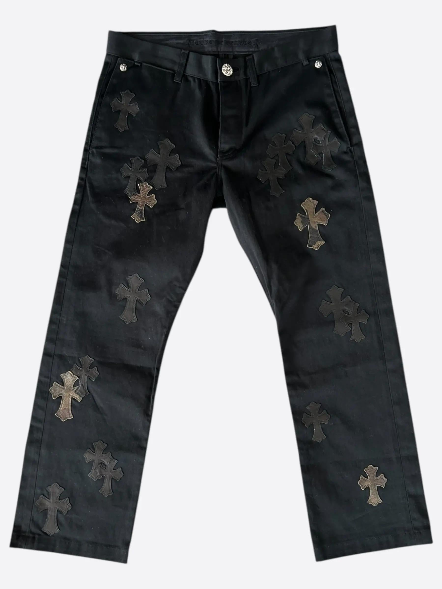 Chrome Hearts Black Camouflage Cross Patch Chino Jeans Size 34 