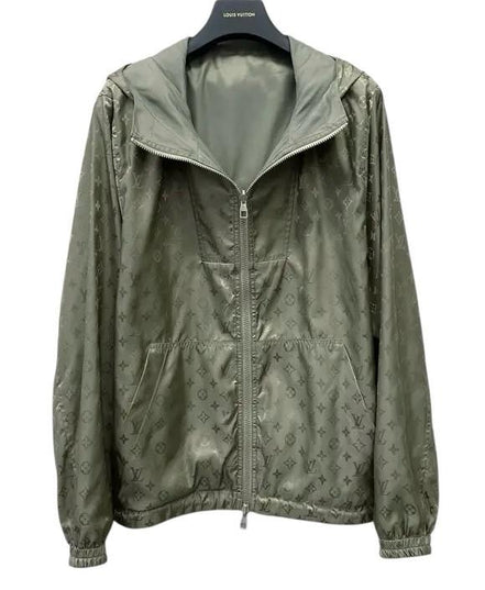 Louis Vuitton Khaki Monogram Windbreaker Size L "Never Owned"